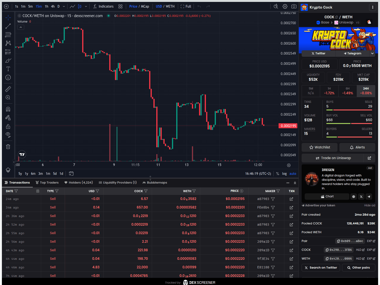 Screenshot of dexscreener.wtf