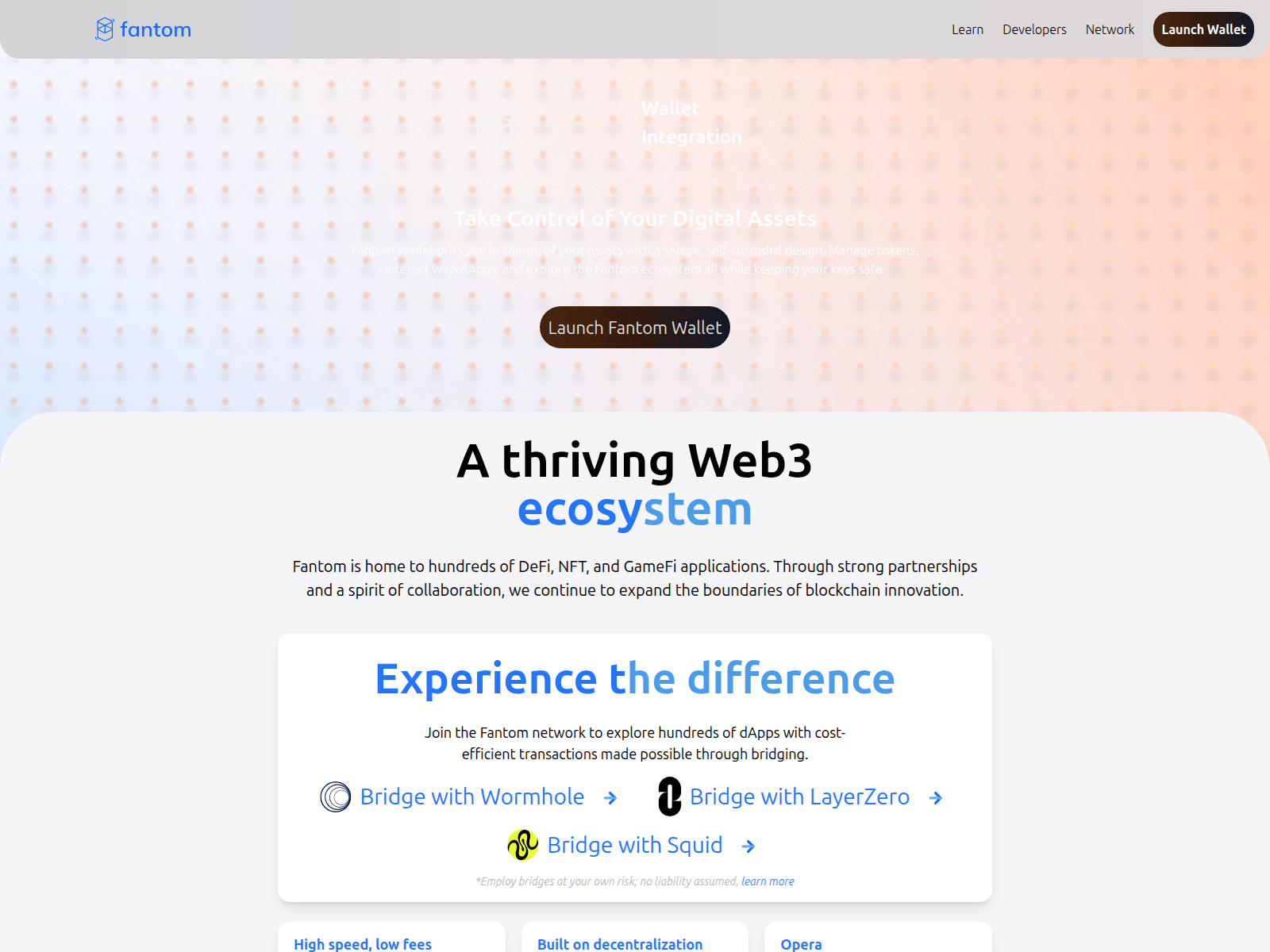 Screenshot of fantomfwallet.com