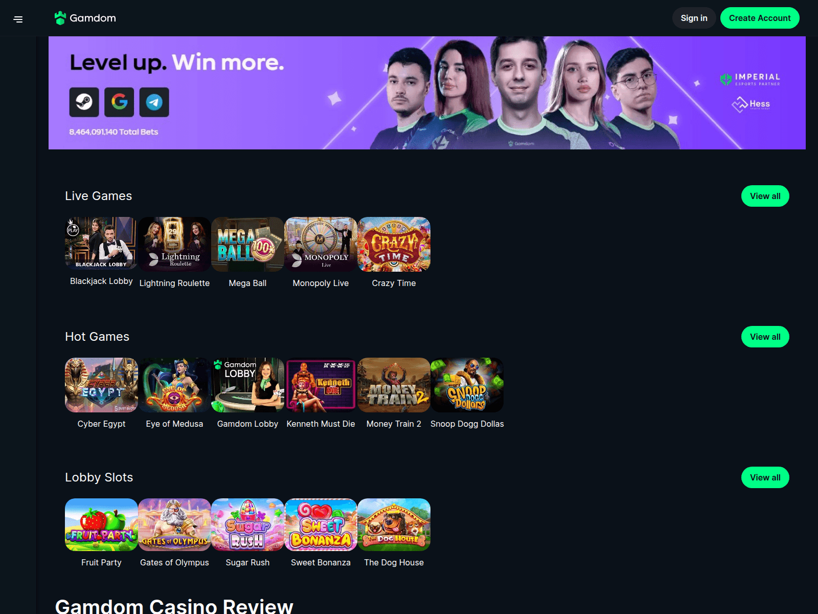Screenshot of gamdom.nz