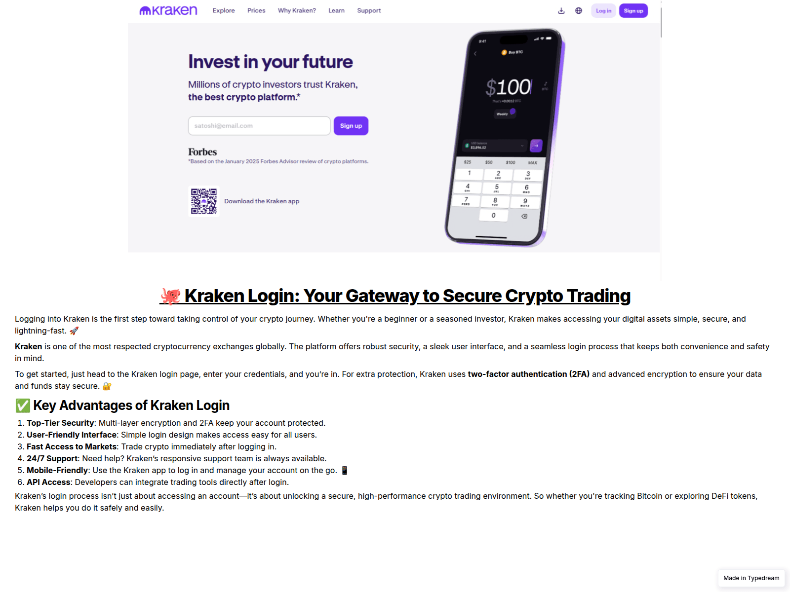 Screenshot of home-krakeen-en-portal.typedream.app