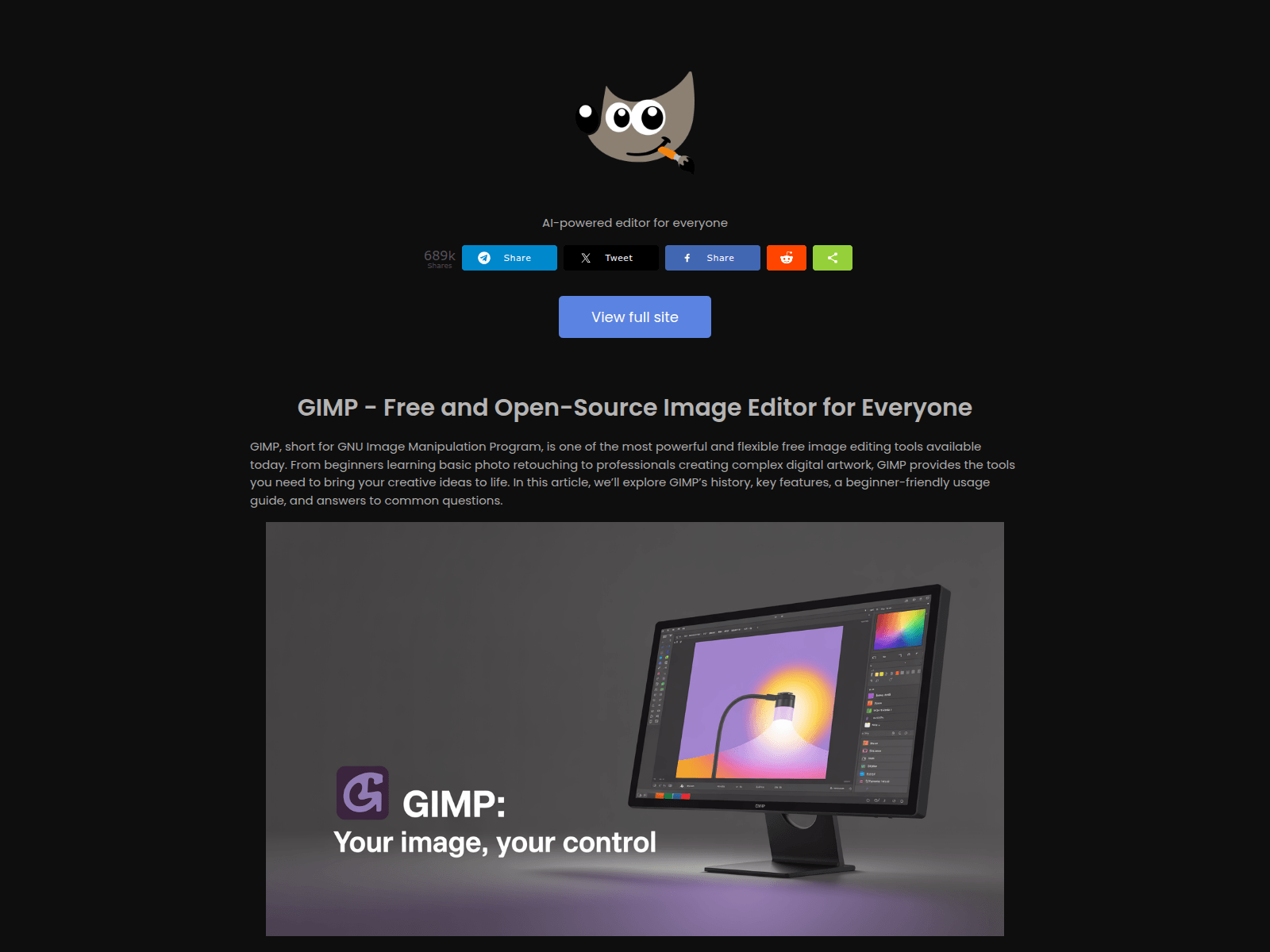 Screenshot of gimp.my