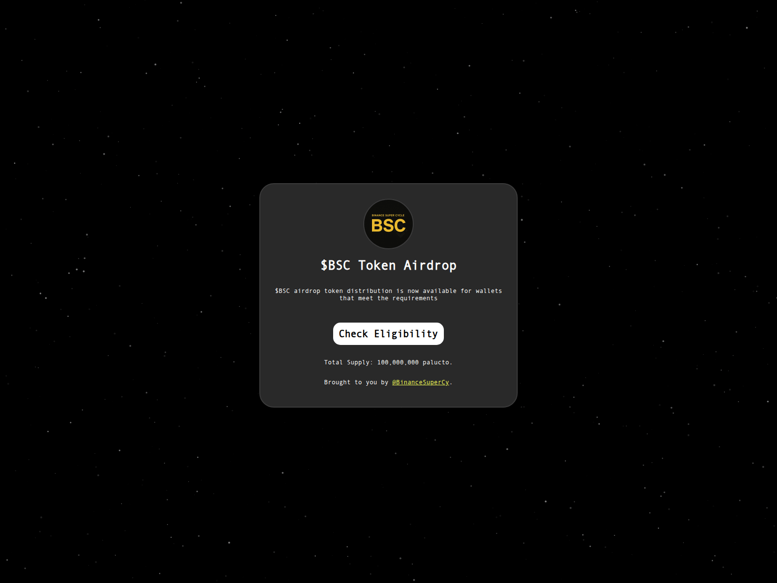 Screenshot of binancesupercy.xyz