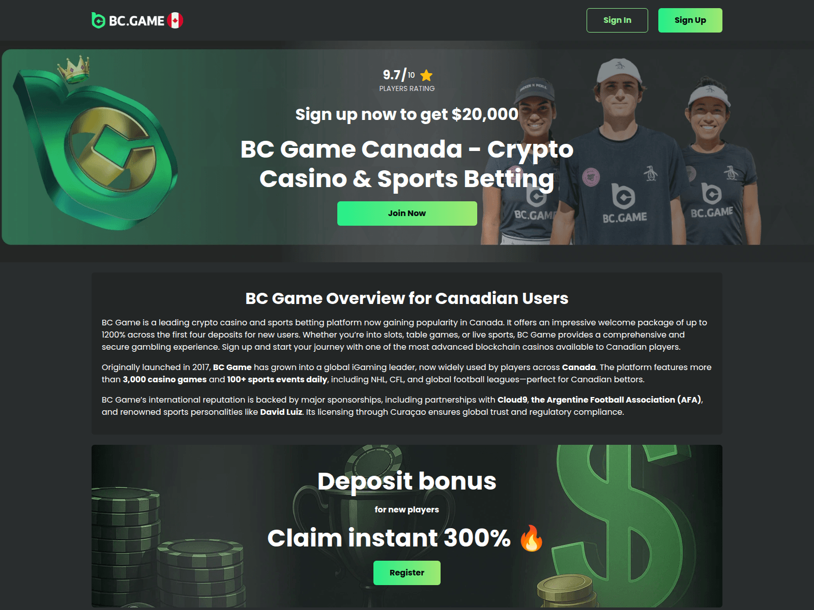 Screenshot of bcgamecanada.com