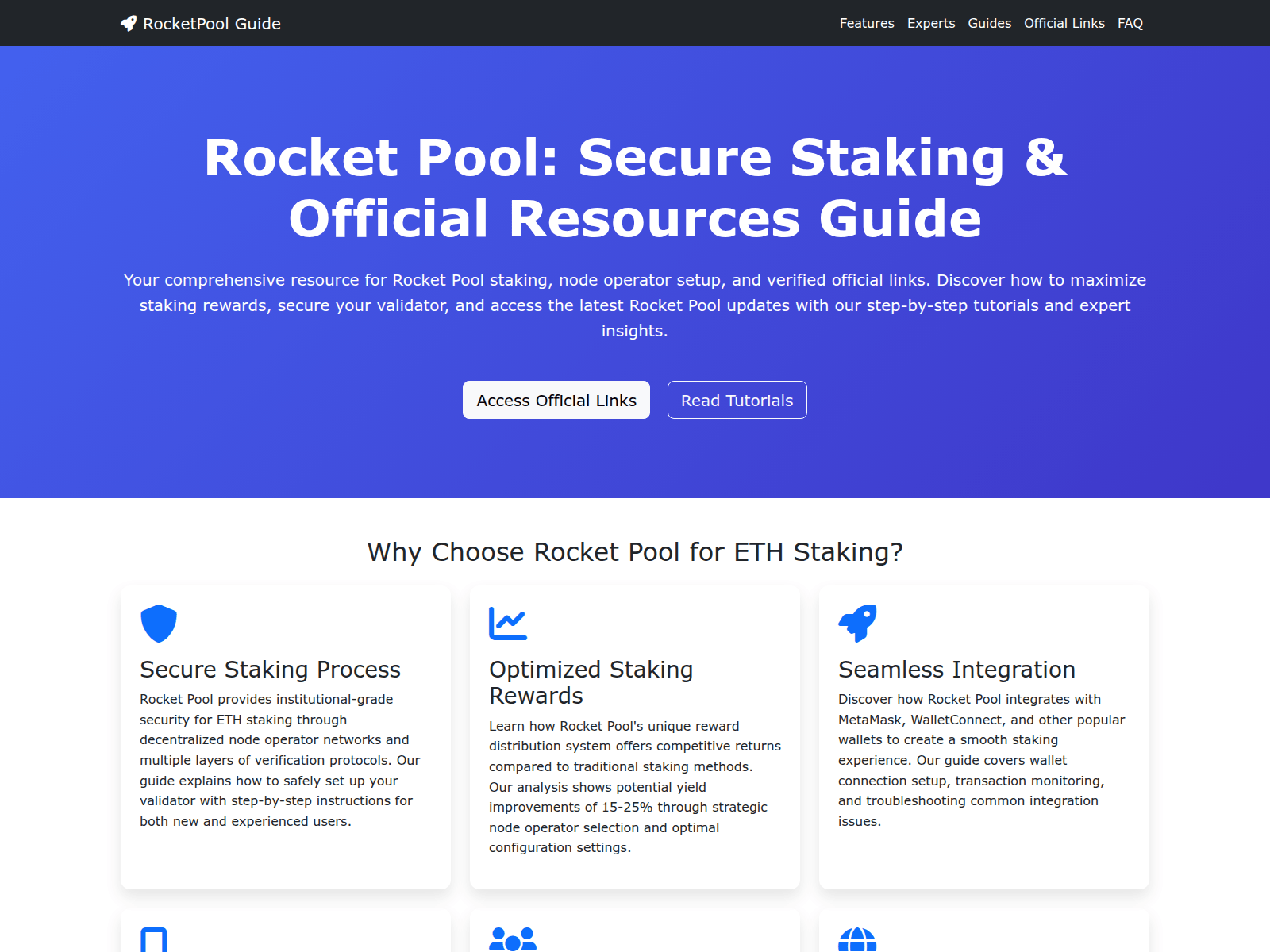 Screenshot of rocket-pools.com