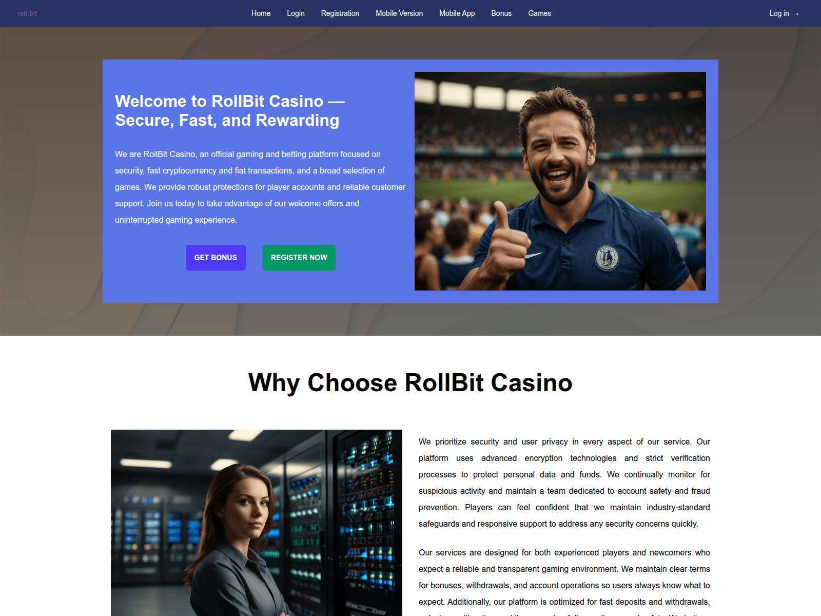 Screenshot of roll-bit.net
