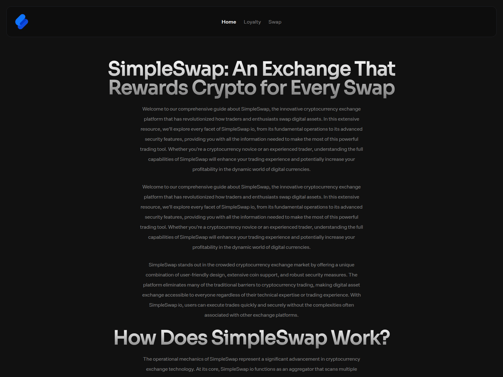 Screenshot of simpleswap.cx