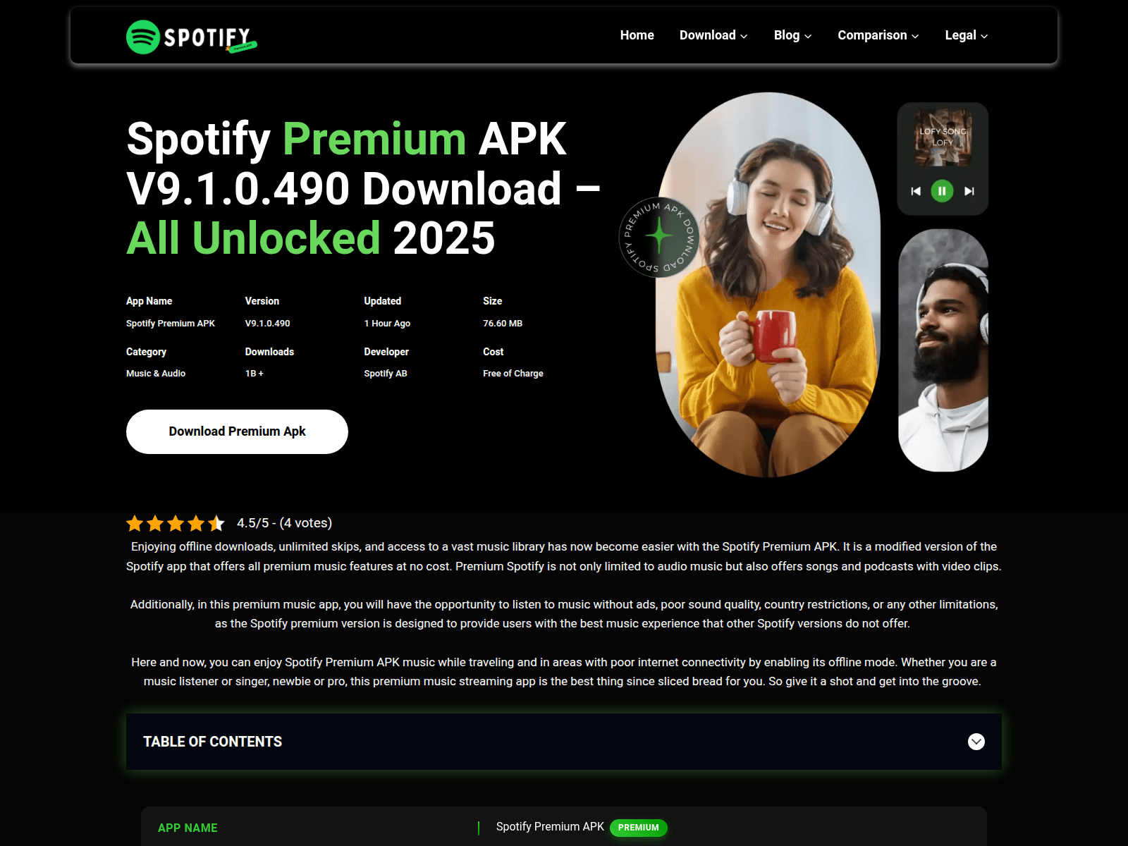 Screenshot of spotimodiapk.com