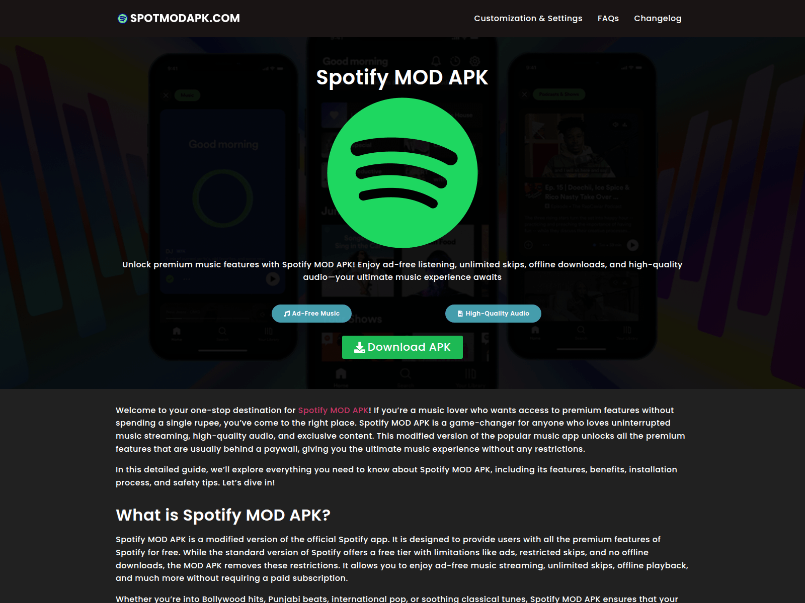 Screenshot of spotmodapk.com