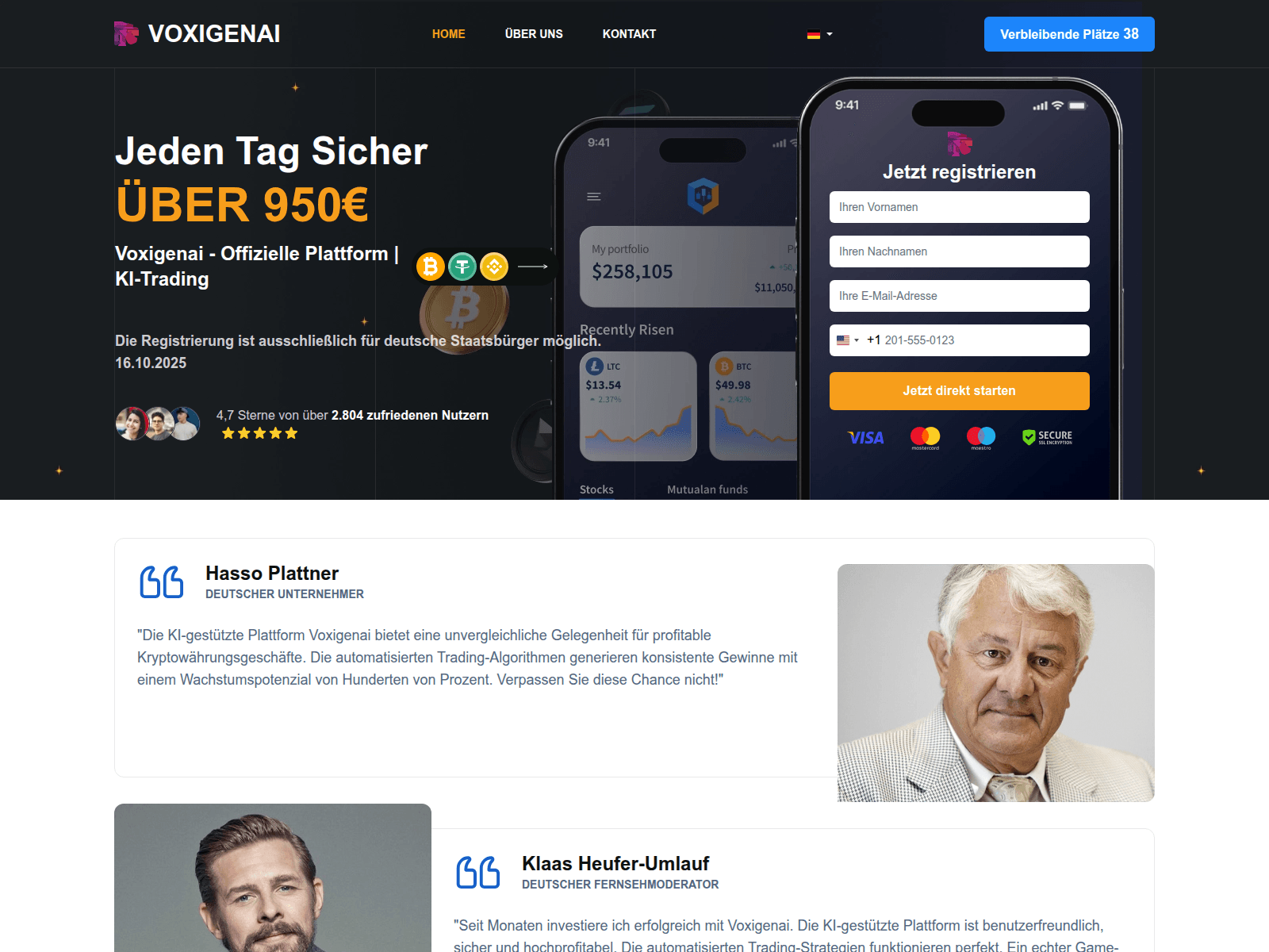 Screenshot of voxigenai.org