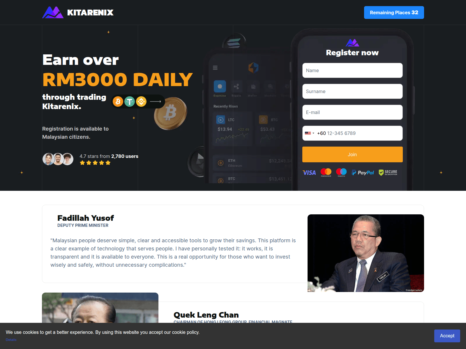 Screenshot of kitarenix.info