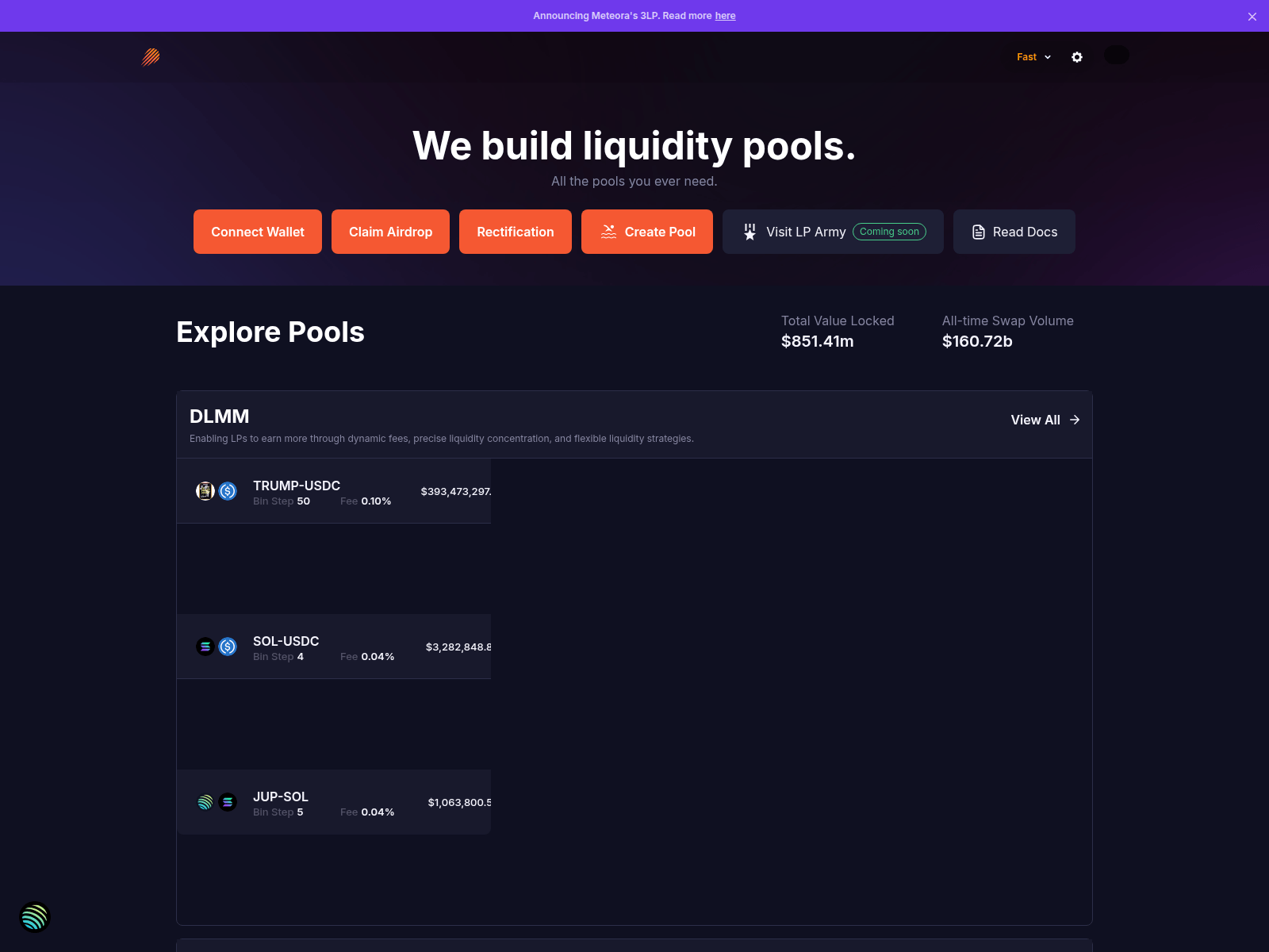 Screenshot of meteora-io.web.app