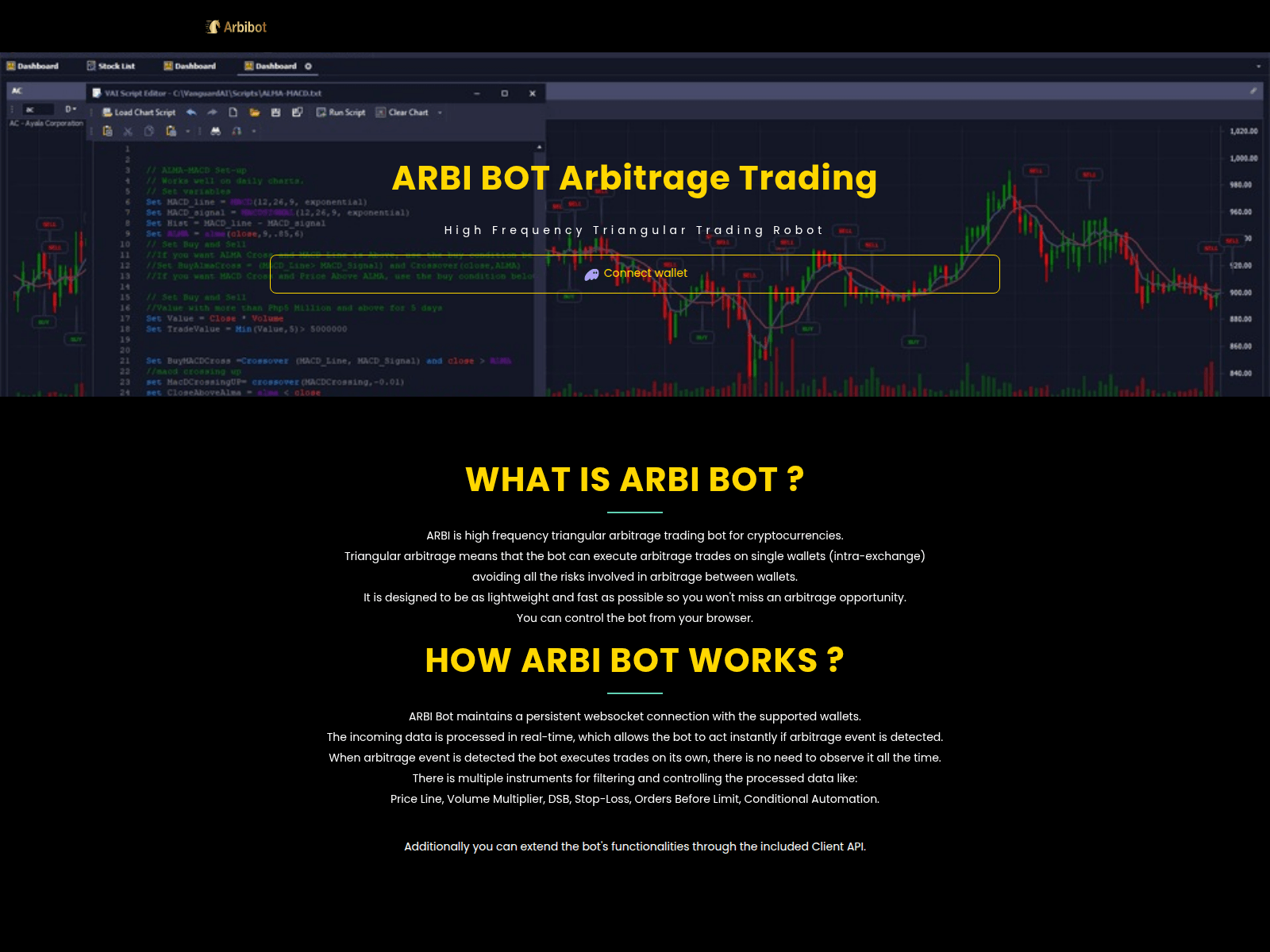 Screenshot of trading-arbibot.com