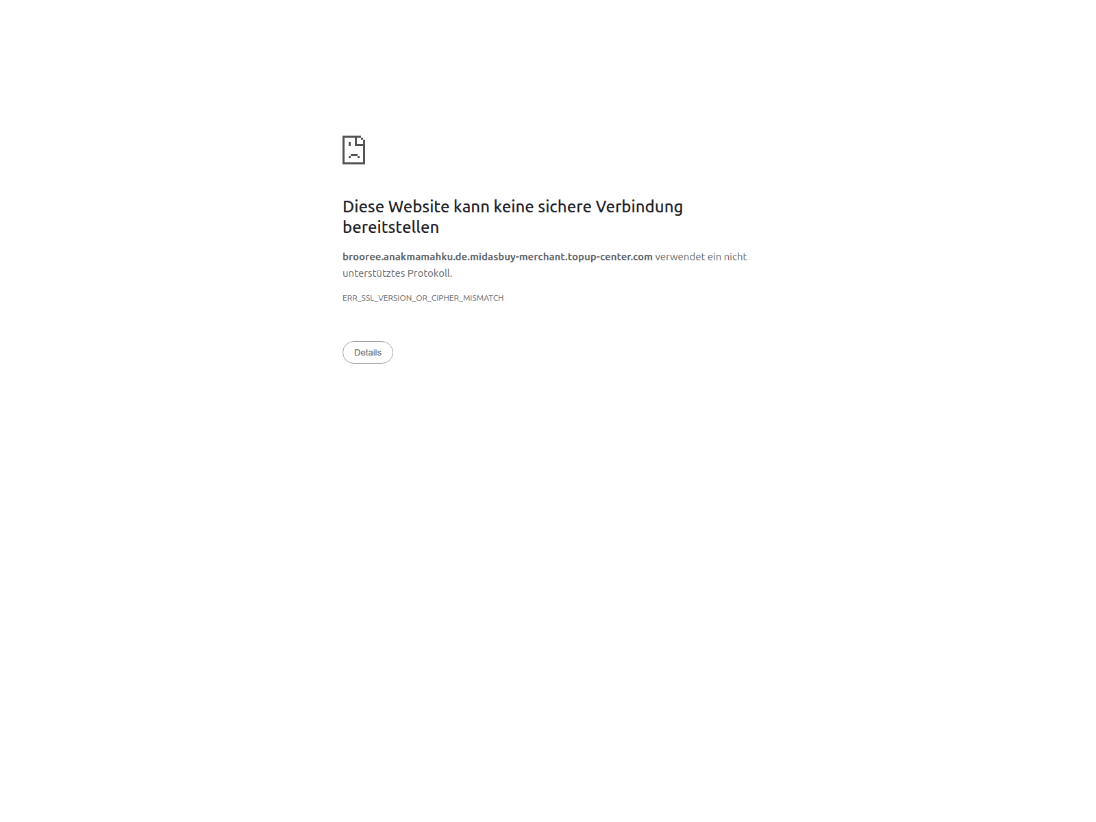 Screenshot of brooree.anakmamahku.de.midasbuy-merchant.topup-center.com