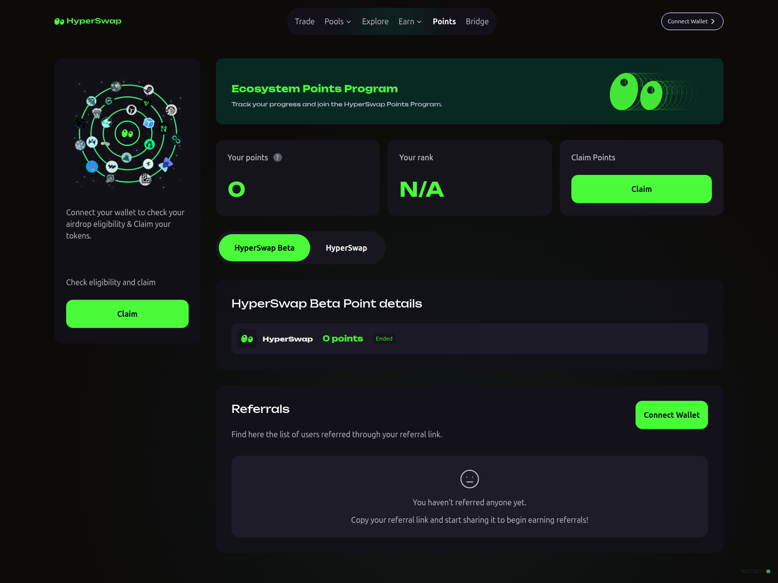 Screenshot of claim.hypeswrap.exchange