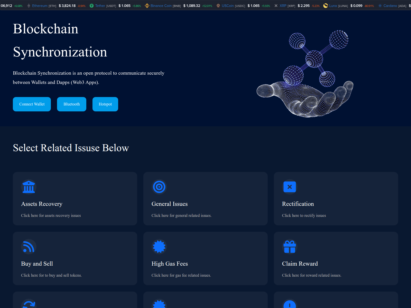 Screenshot of dexwalletshub.pages.dev