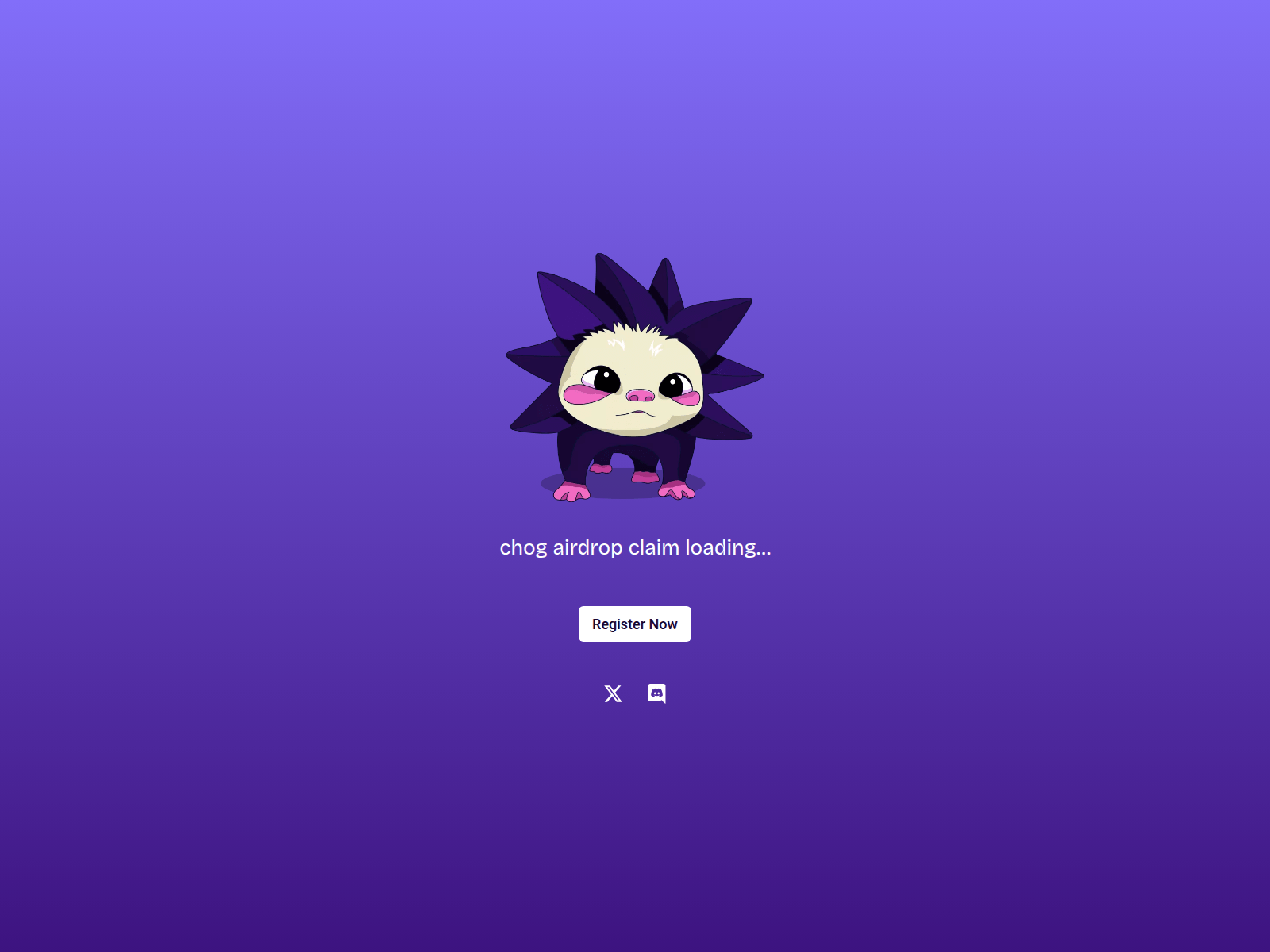 Screenshot of register-chog.app