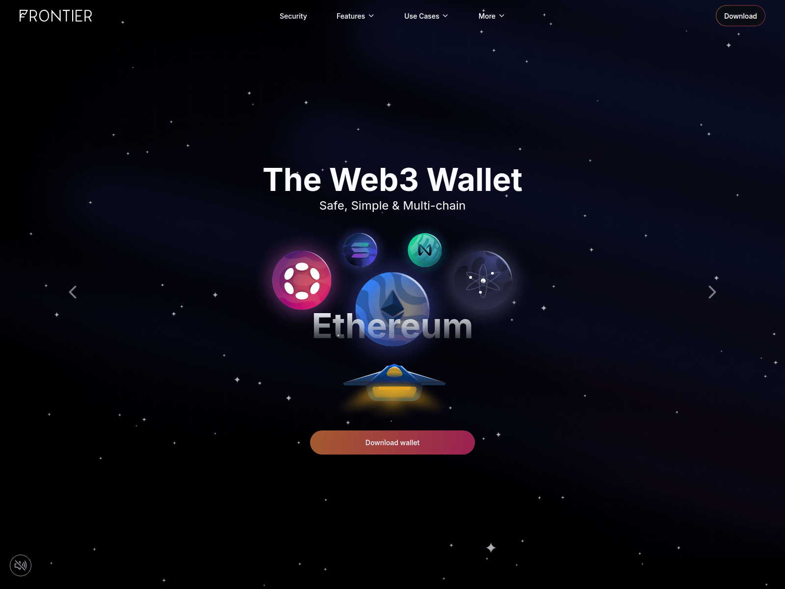 Screenshot of www.frontier.xyz