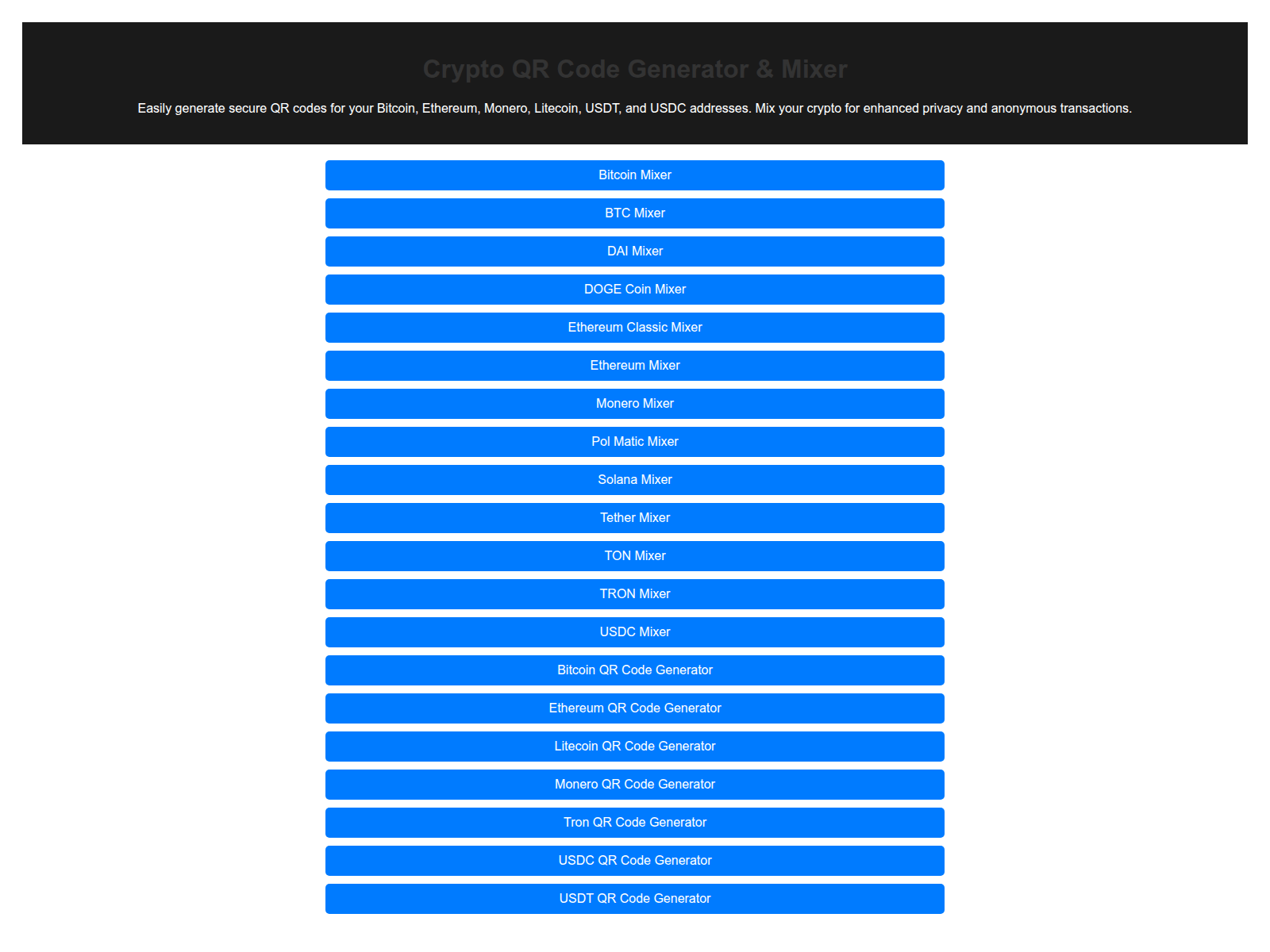 Screenshot of blendqr.com