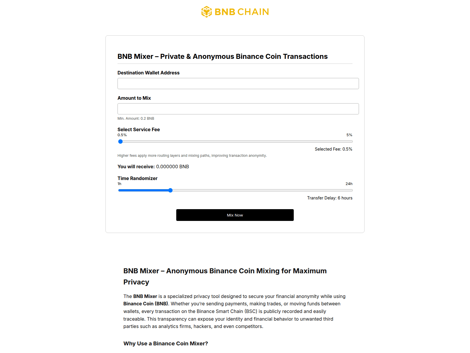 Screenshot of bnb-mixers.com