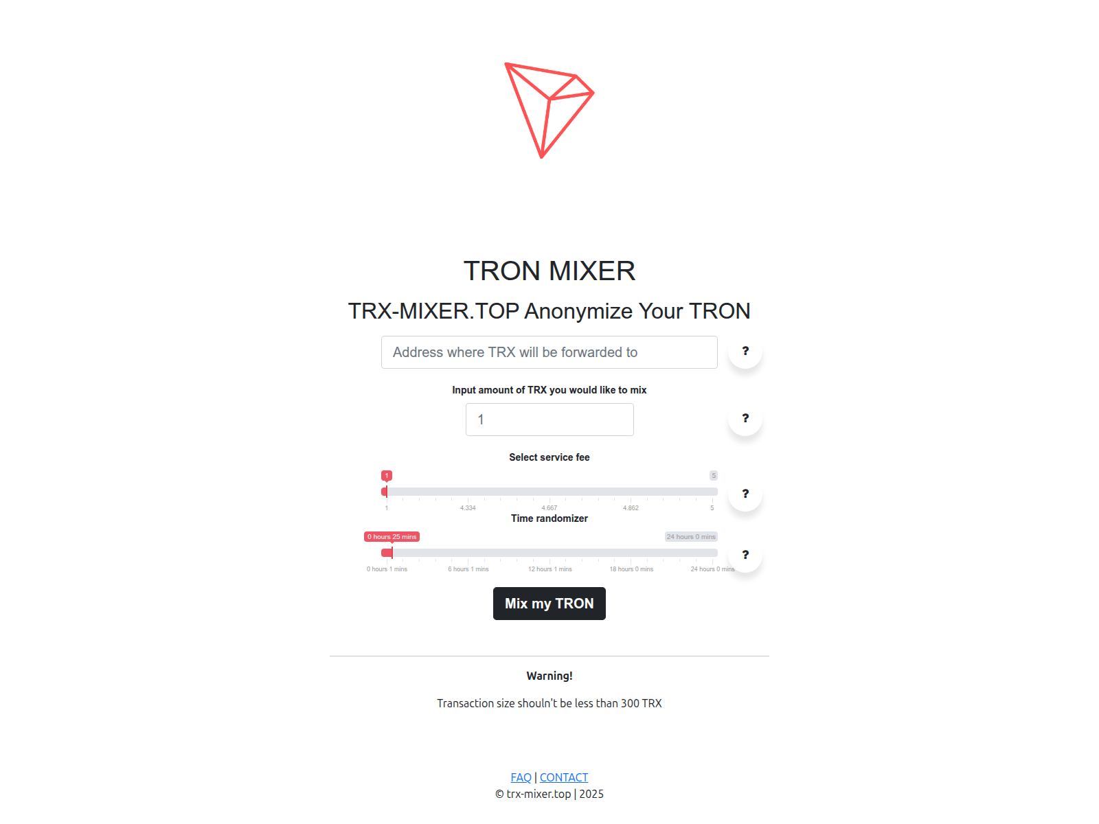 Screenshot of trx-mixer.top