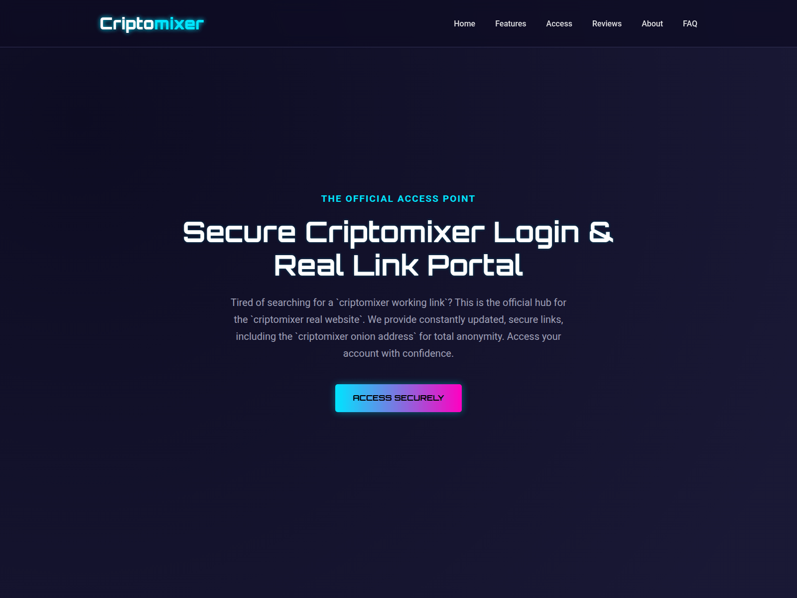 Screenshot of crypt0mixer.com
