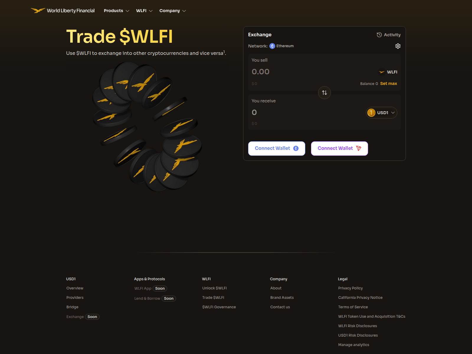 Screenshot of wlfiairdrop.digital