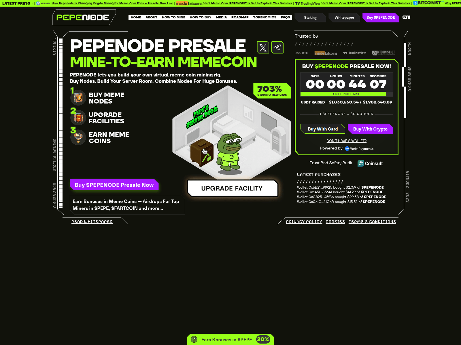 Screenshot of pepenodle.com