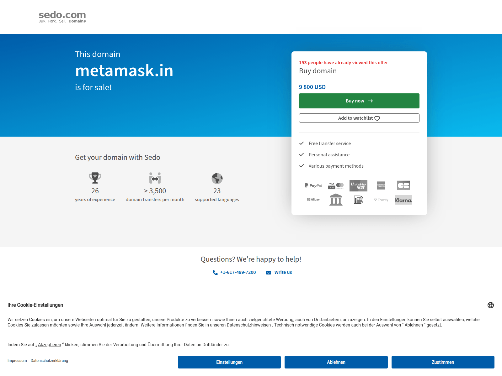 Screenshot of metamask.in