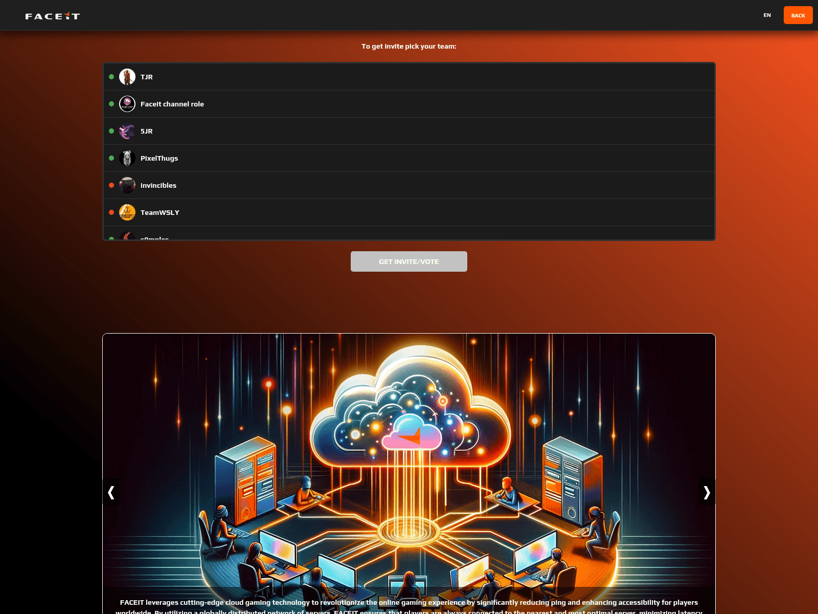 Screenshot of faceit.twich-legendscup.com