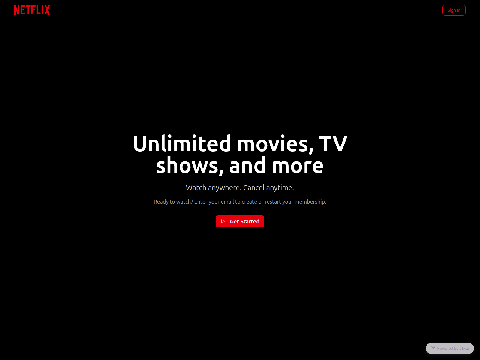 Screenshot of netflix-clone.vly.site