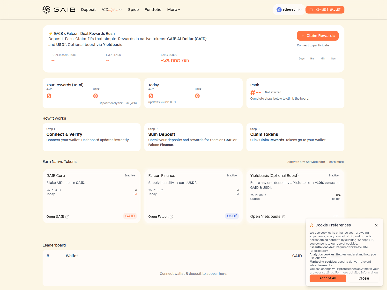 Screenshot of aiyield.app