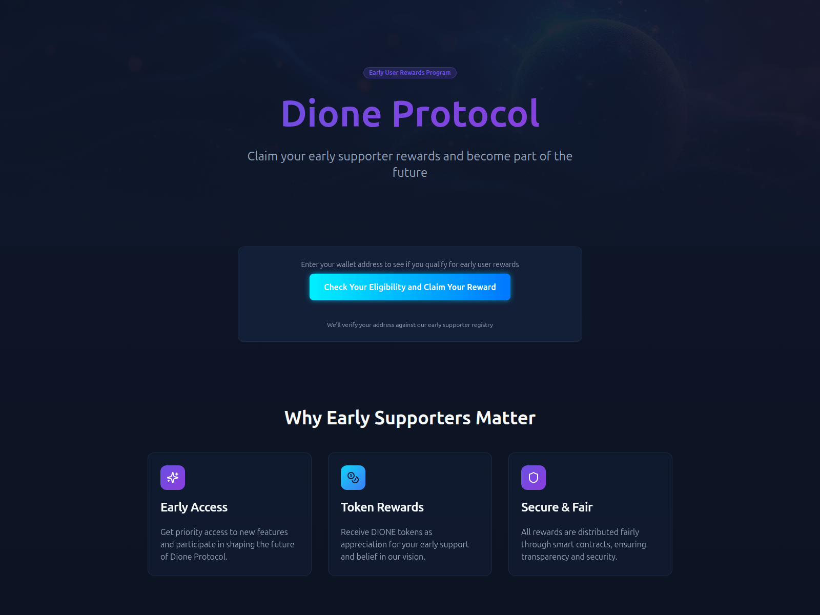 Screenshot of dionerewards.blog