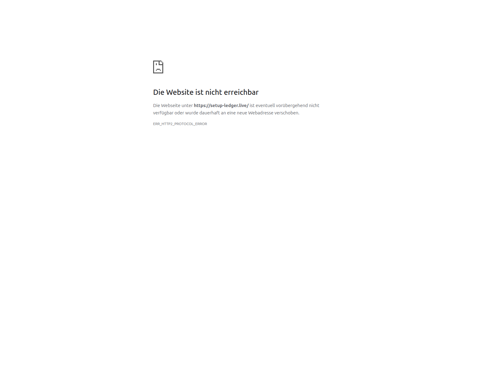 Screenshot of setup-ledger.live