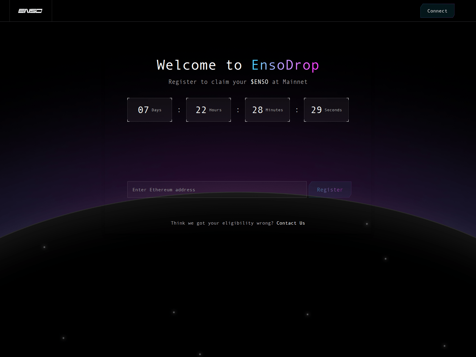 Screenshot of register-enso.build