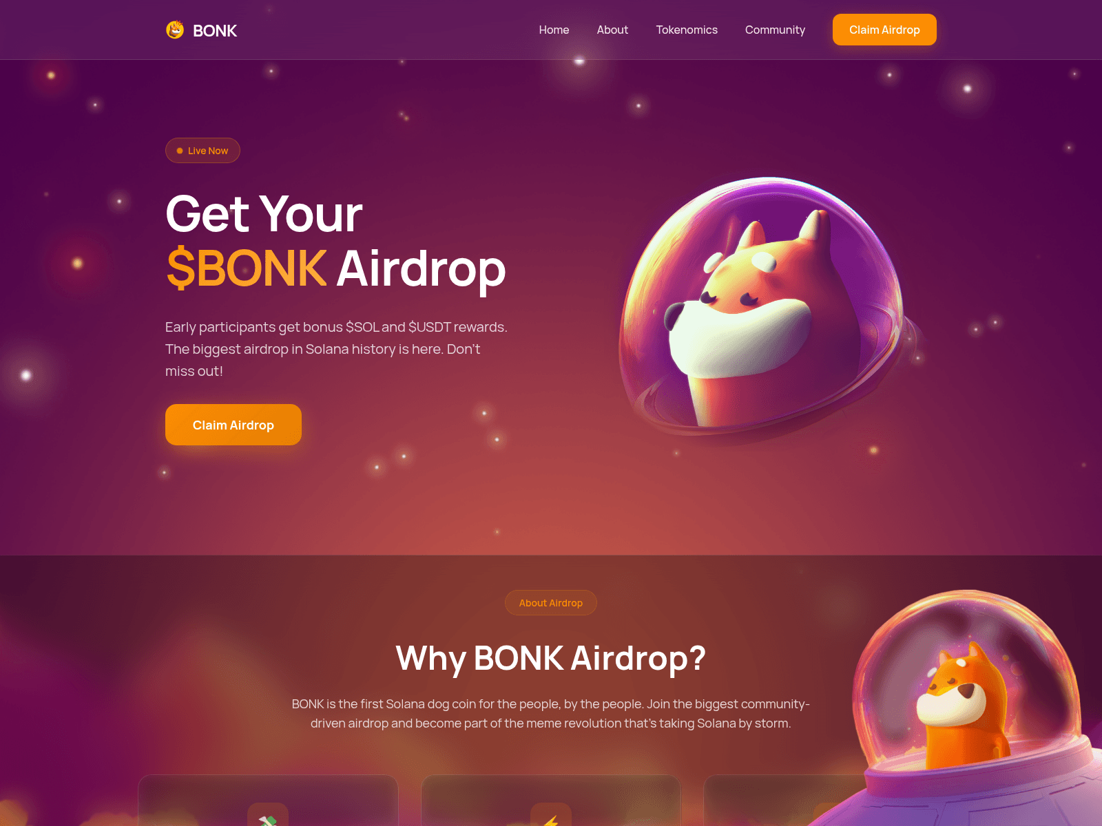 Screenshot of bonk.marketing