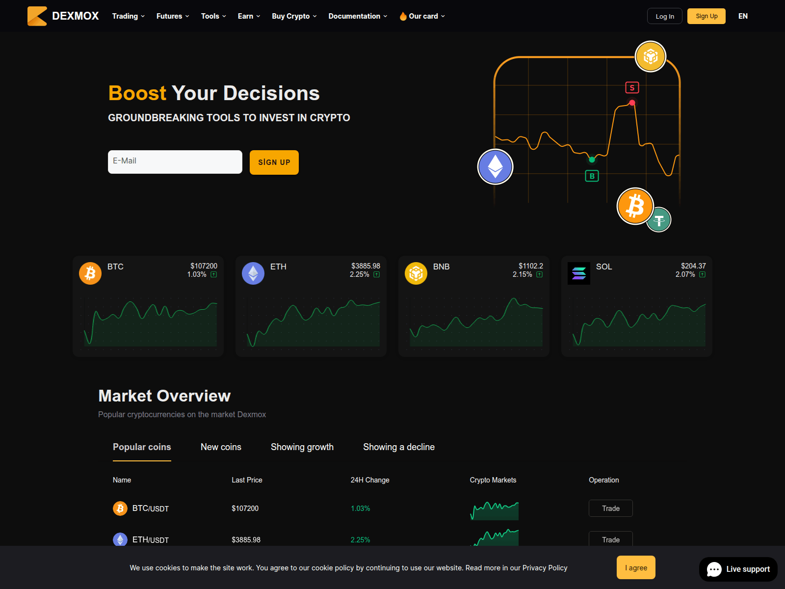 Screenshot of dexmox.com