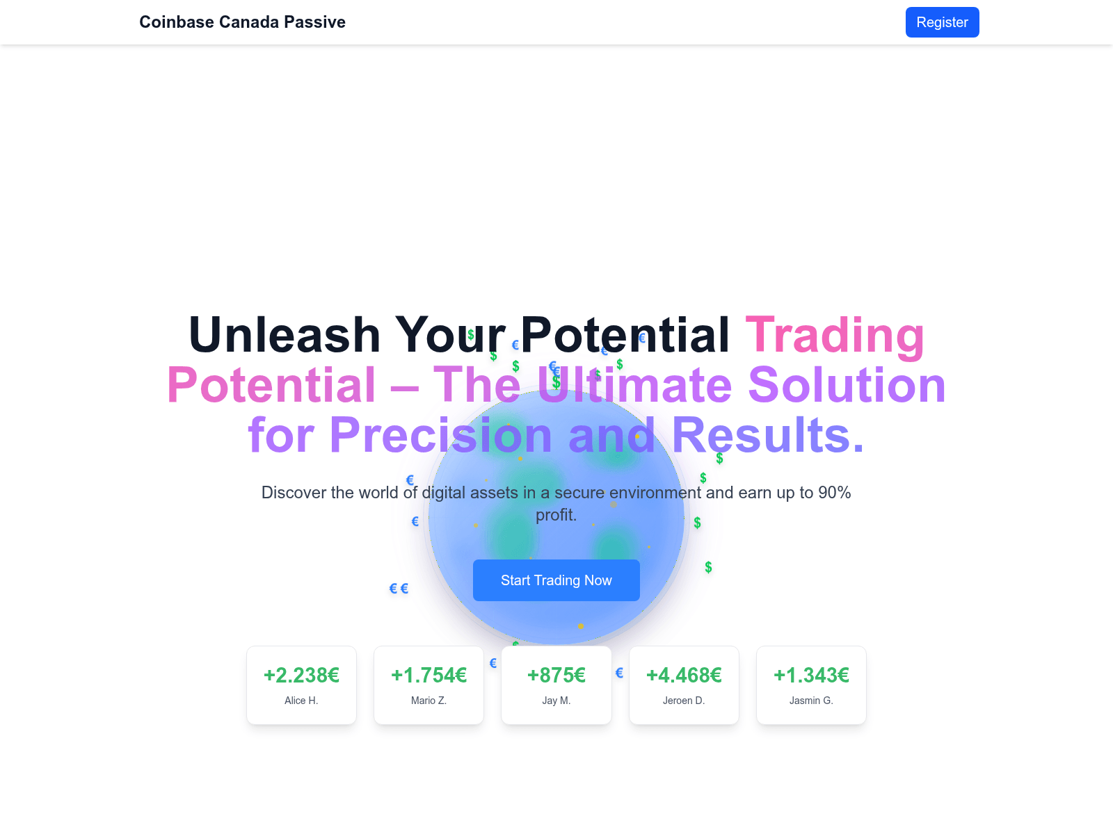 Screenshot of coinbase-passive-income.com