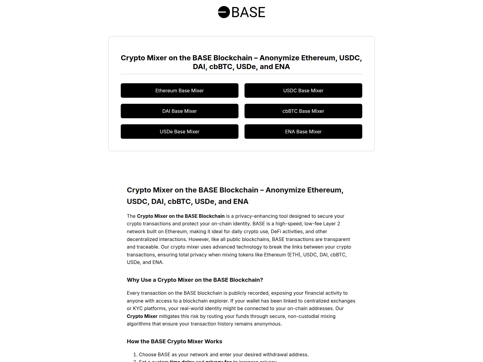 Screenshot of base-mixer.com