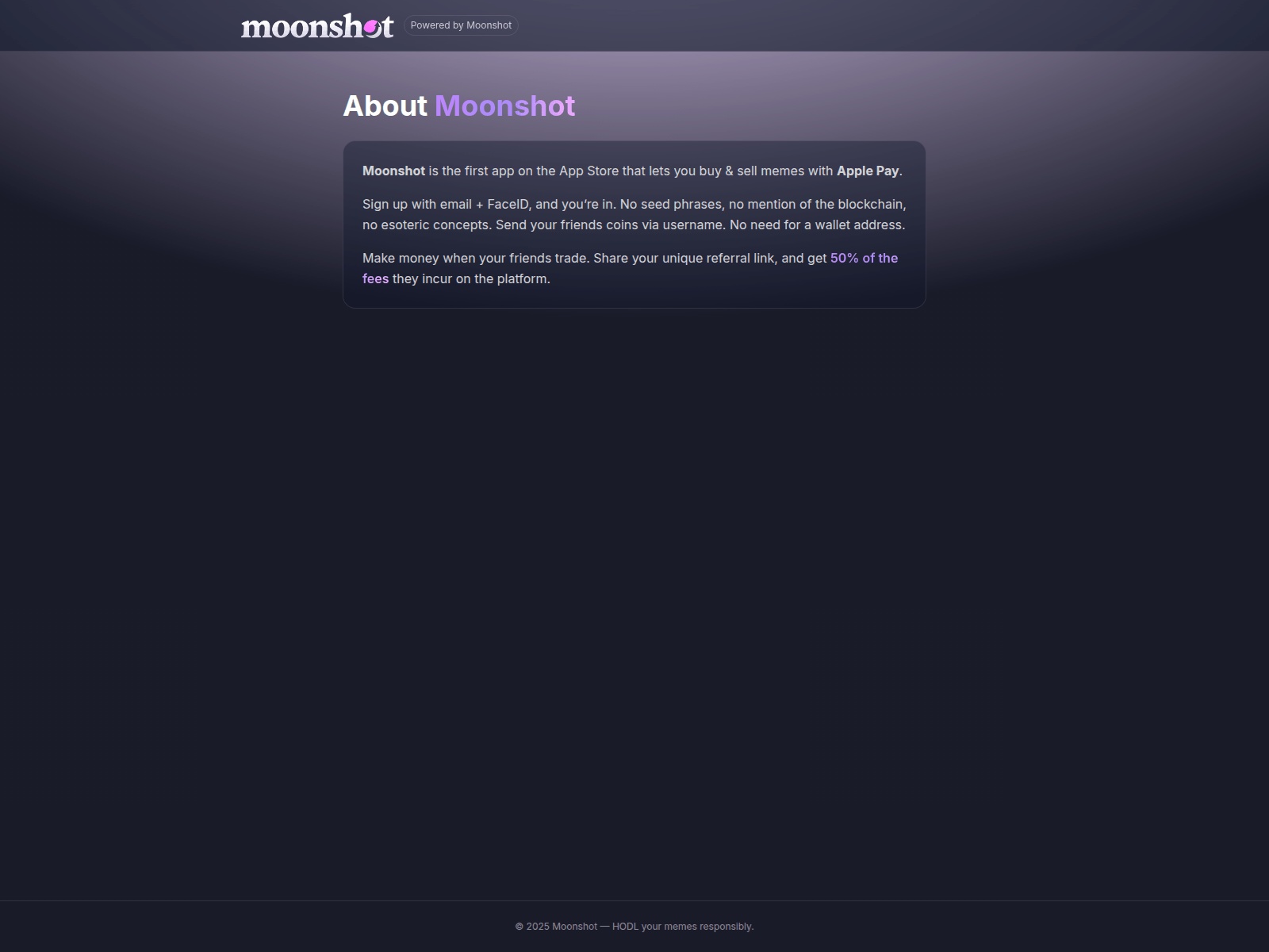Screenshot of moonshot-list.me