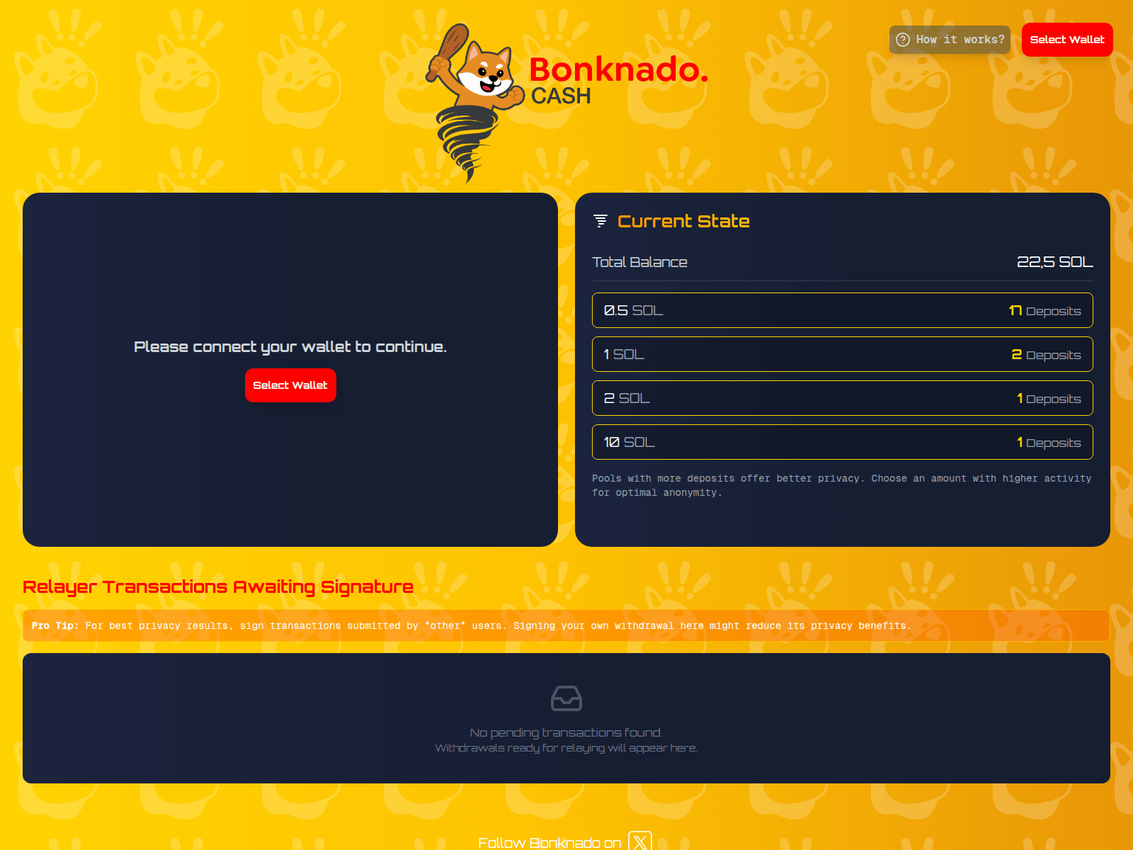 Screenshot of bonknado.cash