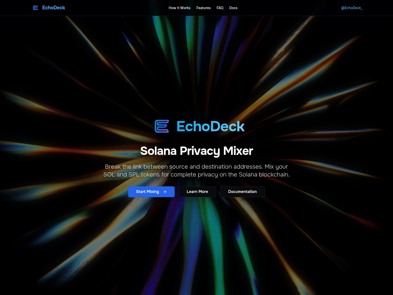 Screenshot of echodeck.space