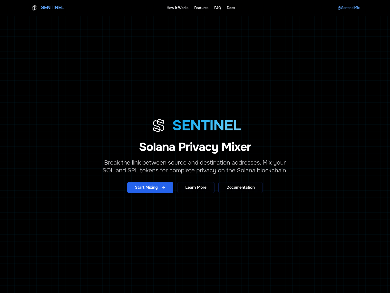 Screenshot of sentinelmix.space