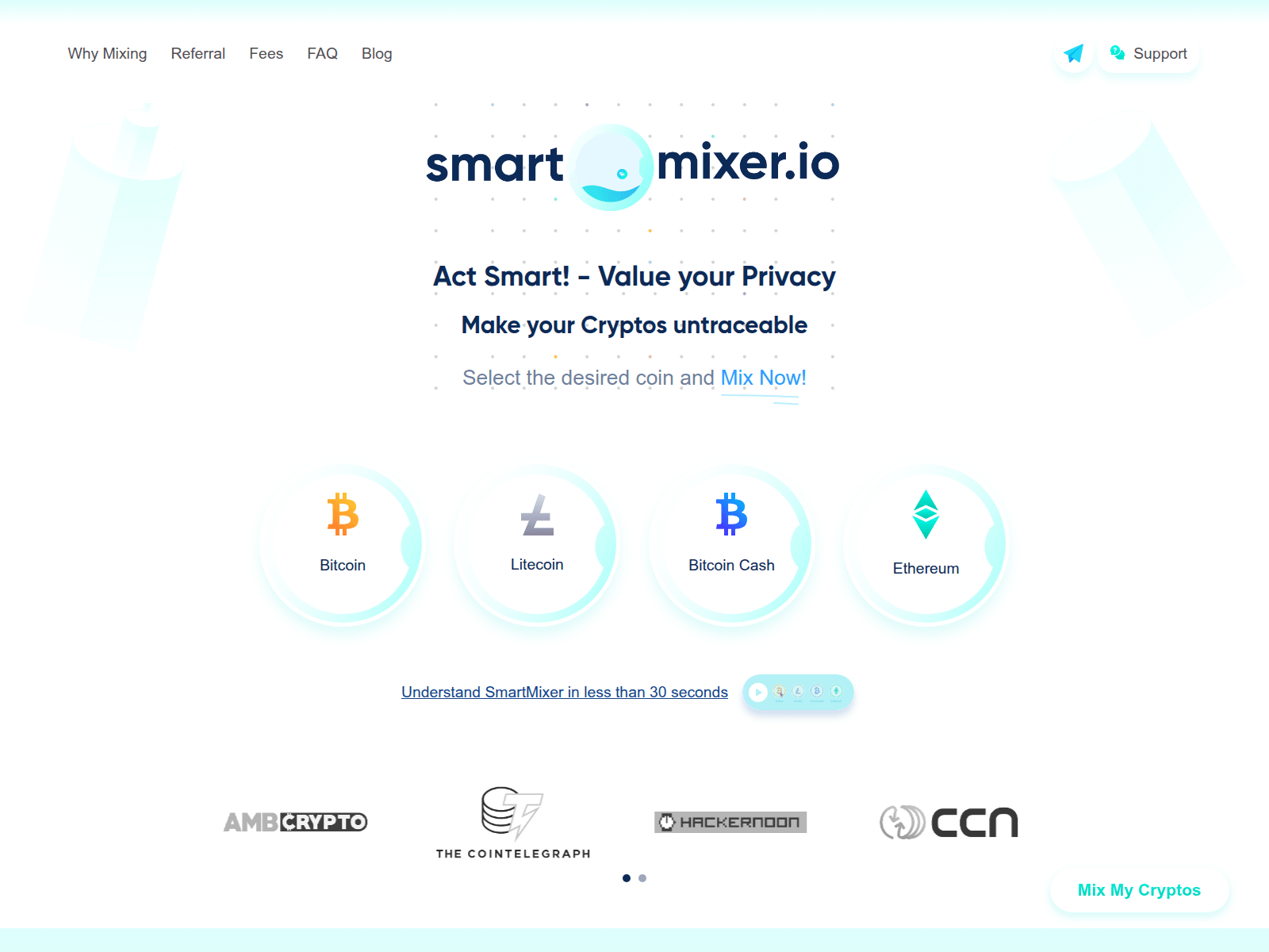 Screenshot of smartmixer.io