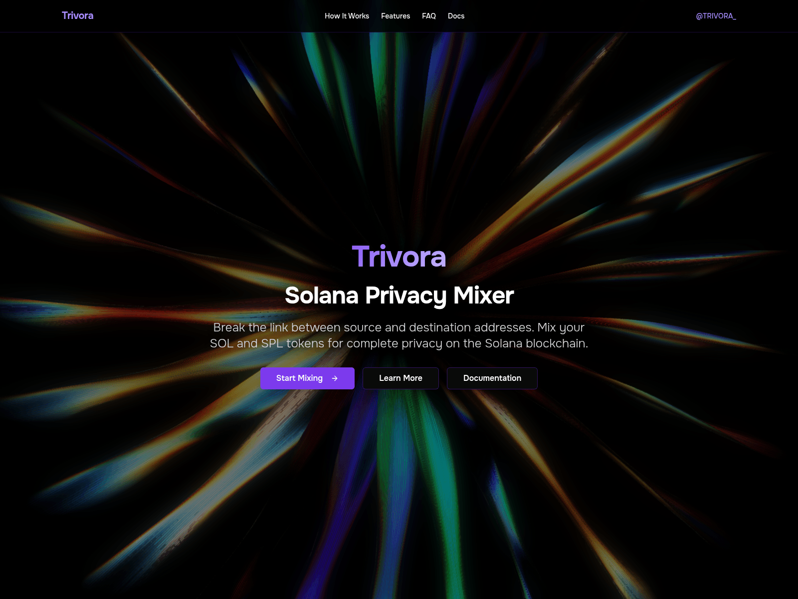Screenshot of trivora.space