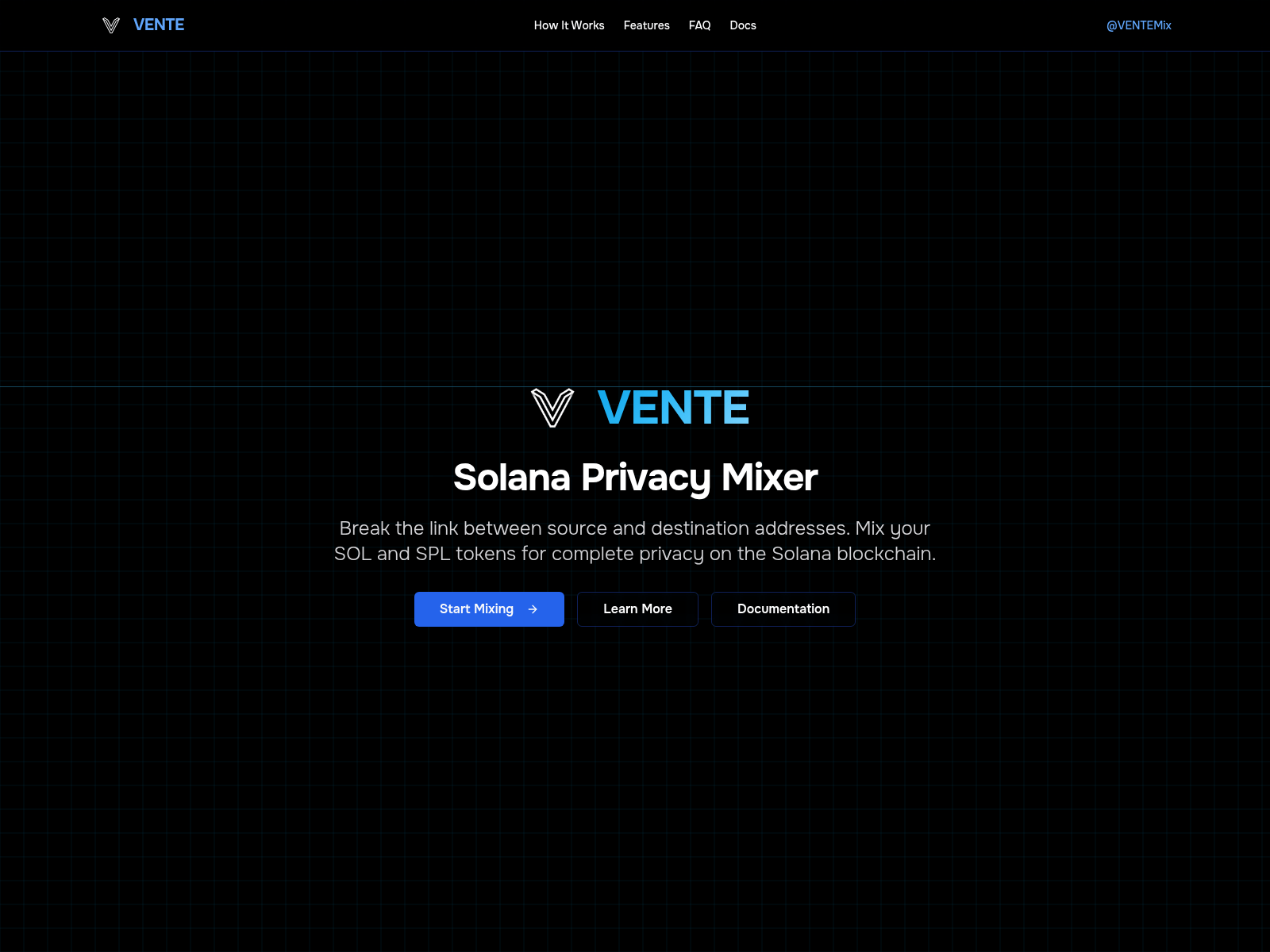 Screenshot of ventemix.space