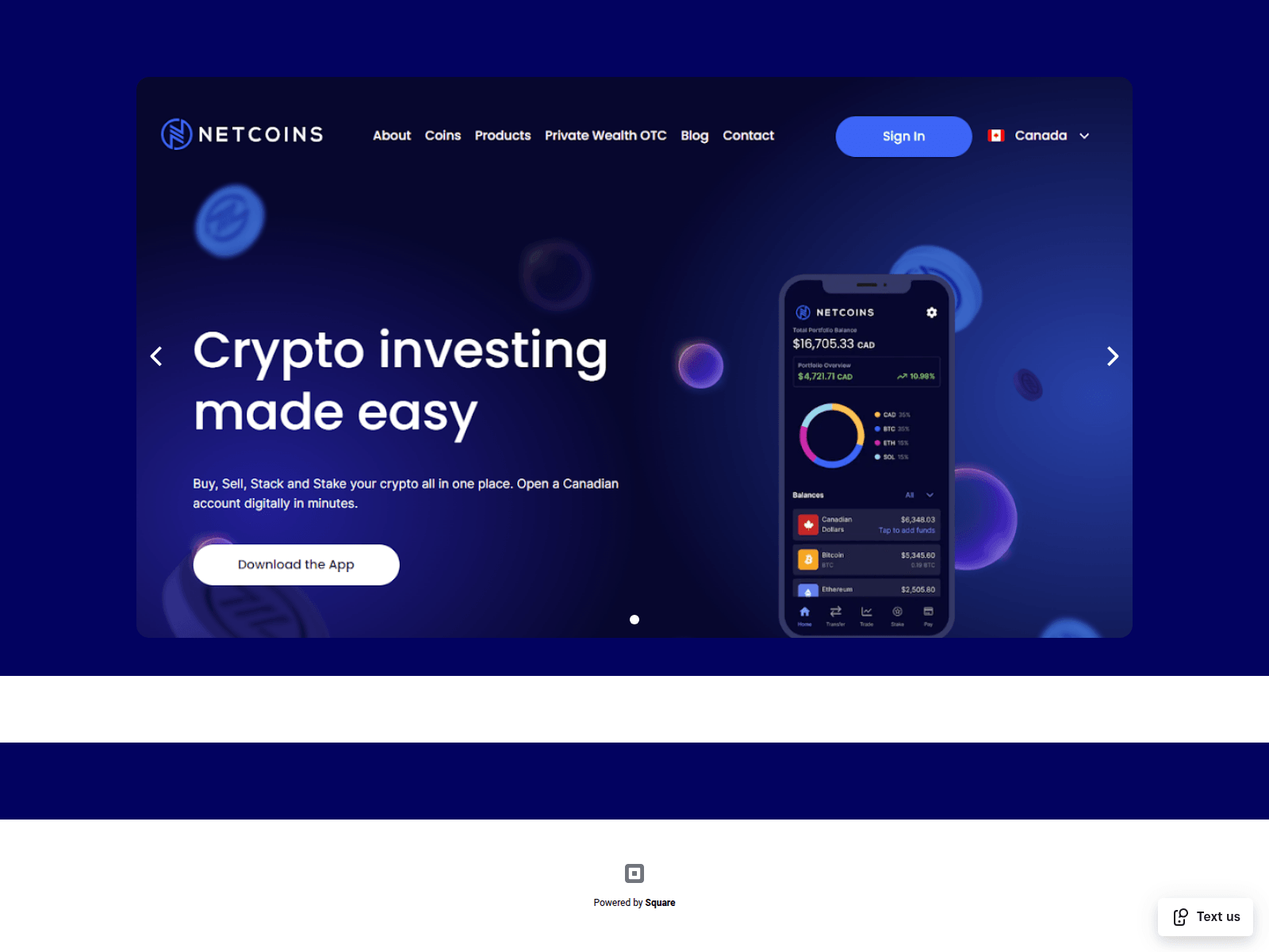 Screenshot of info-netcoiins-homepage.square.site