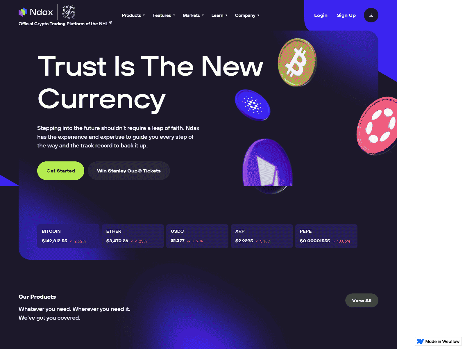 Screenshot of portal-nda-web-app-secure.webflow.io