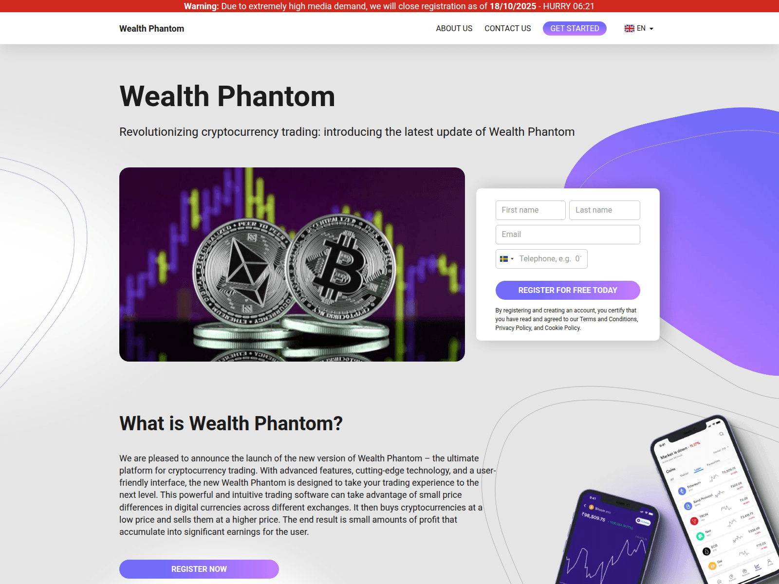 Screenshot of wealthphantomapp.net