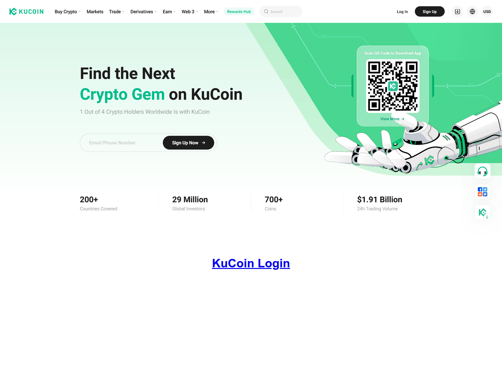 Screenshot of kucoinnlogginn.webflow.io