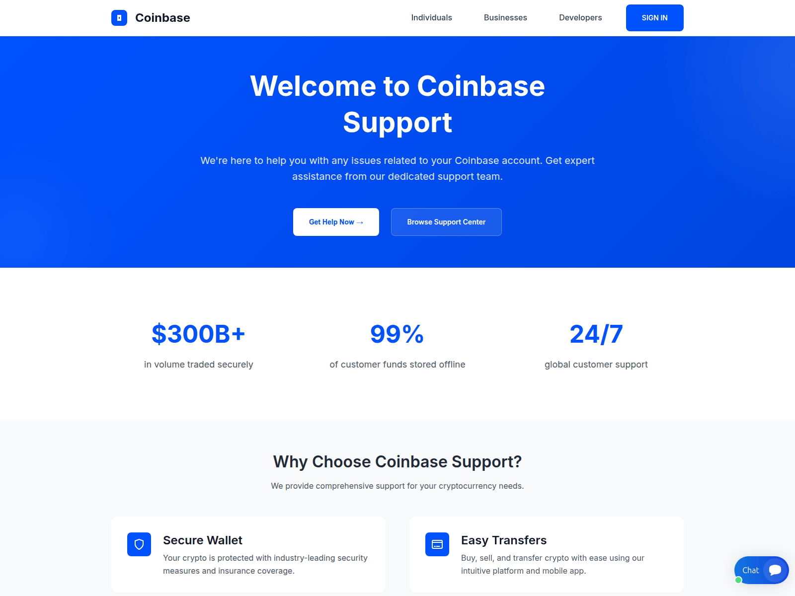 Screenshot of coinbasesupportdesk.org